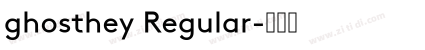 ghosthey Regular字体转换